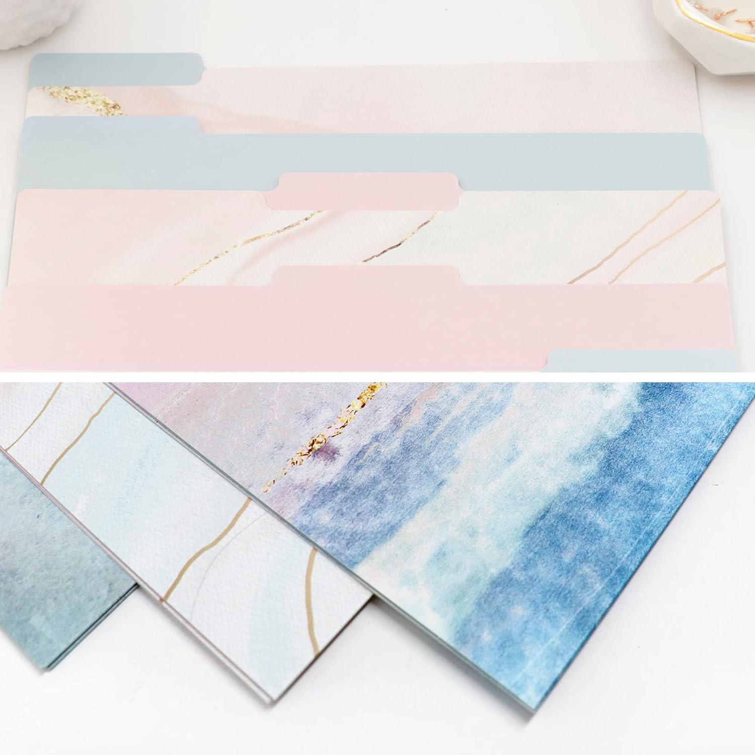 image:imagebloom daily planners Decorative File Folders Set of Six Letter Size 85 x 11 Organizers 13 Cut Tabs Assorted Floral Designs Garden PartyEthereal Marble
