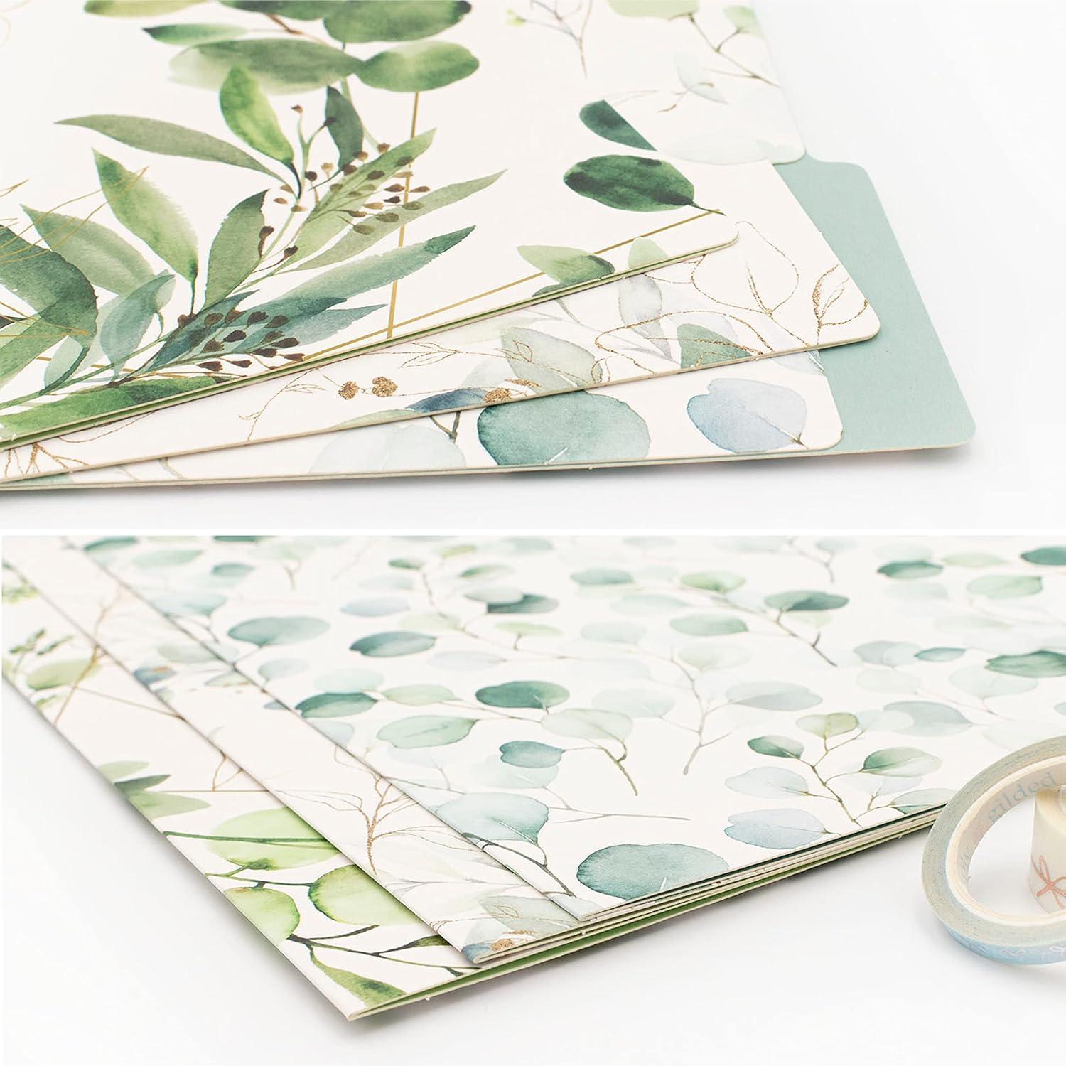 image:imagebloom daily planners Decorative File Folders Set of Six Letter Size 85 x 11 Organizers 13 Cut Tabs Assorted Floral Designs Garden PartyEucalyptus