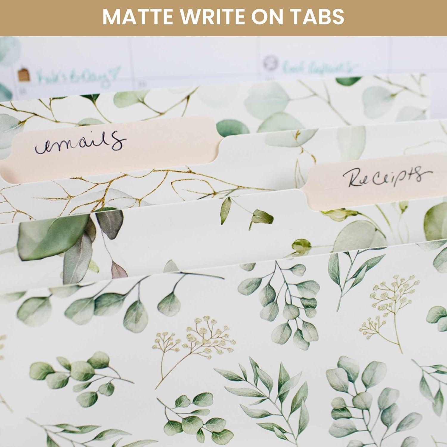 image:imagebloom daily planners Decorative File Folders Set of Six Letter Size 85 x 11 Organizers 13 Cut Tabs Assorted Floral Designs Garden PartyEucalyptus