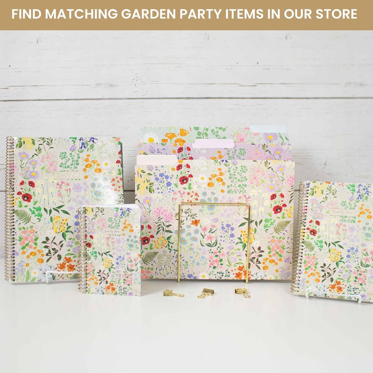 image:imagebloom daily planners Decorative File Folders  Set of Six Letter Size 85 x 11 Organizers 13 Cut Tabs  Assorted Floral Designs  Garden PartyGarden Party