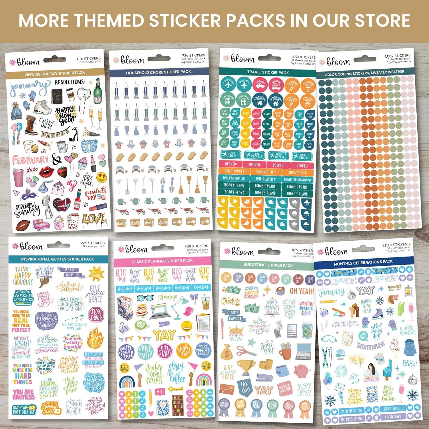image:imagebloom daily planners Female Empowerment Planner Stickers Variety Pack for Planning Decorating amp Scrapbooking 6 Sheets 205 Girl Power Themed Stickers