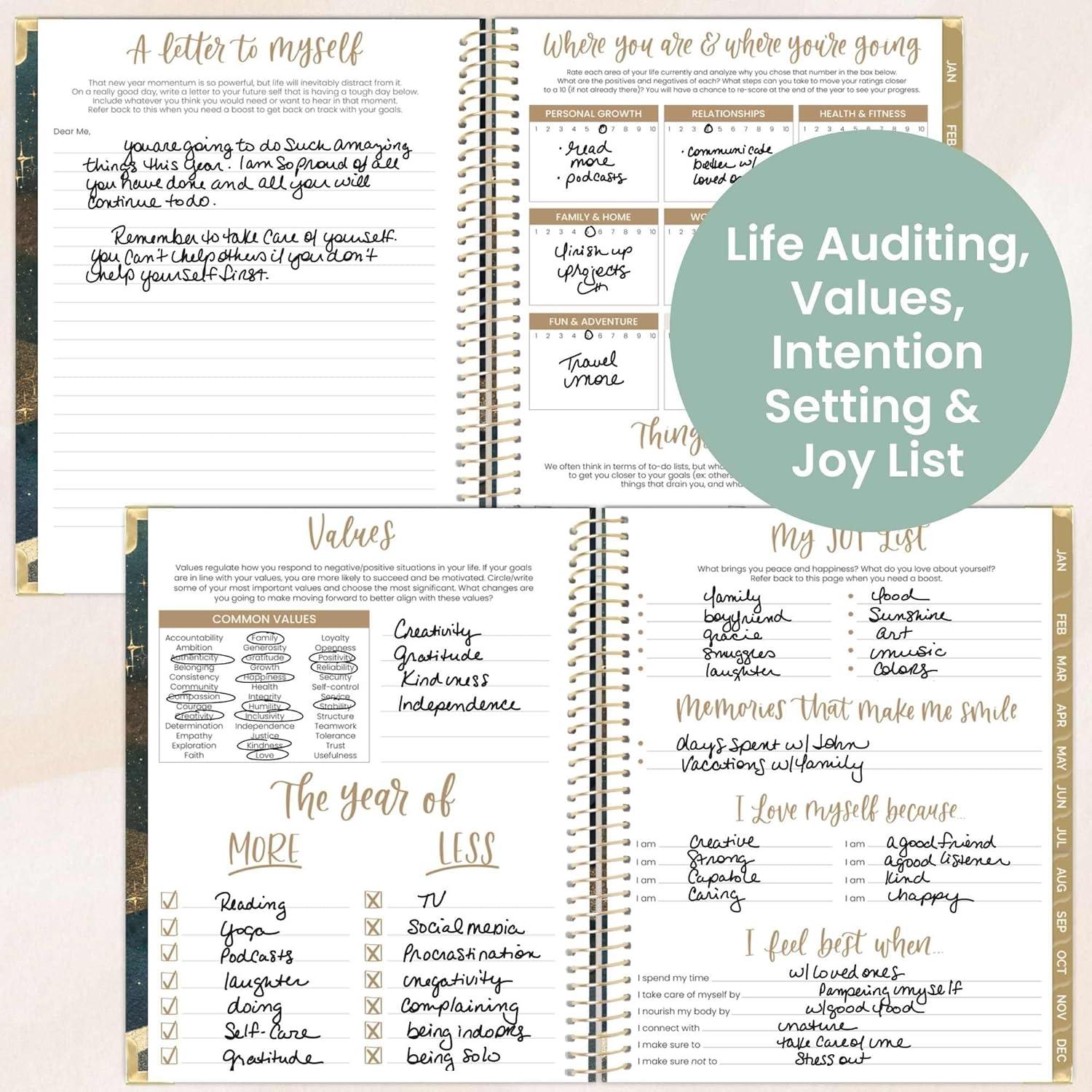 image:imagebloom daily planners HARDCOVER 2026 Planner January to December 85 x 11 Weekly amp Monthly Dated Agenda Organizer Book with Stickers amp Tabs Celestial SkiesCelestial Skies