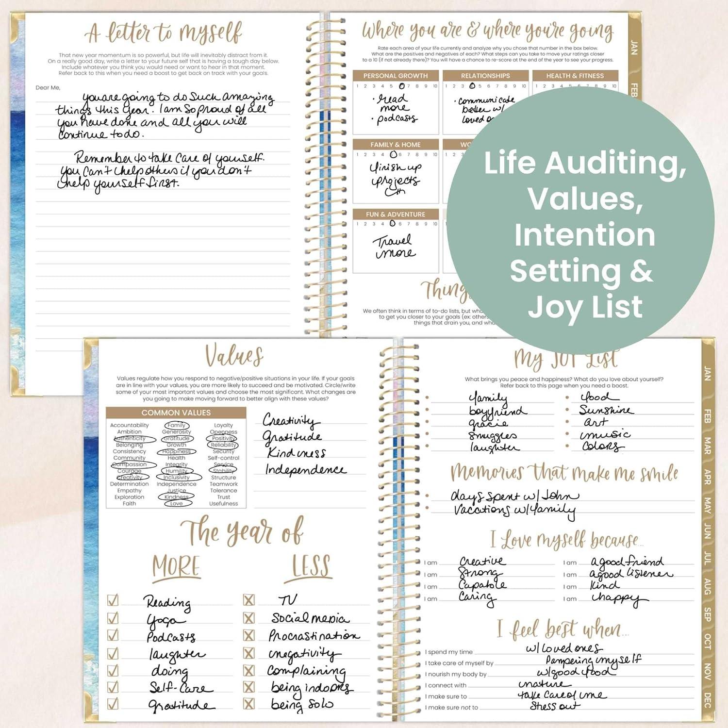 image:imagebloom daily planners HARDCOVER 2026 Planner January to December 85 x 11 Weekly amp Monthly Dated Agenda Organizer Book with Stickers amp Tabs Coastal CalmCoastal Calm