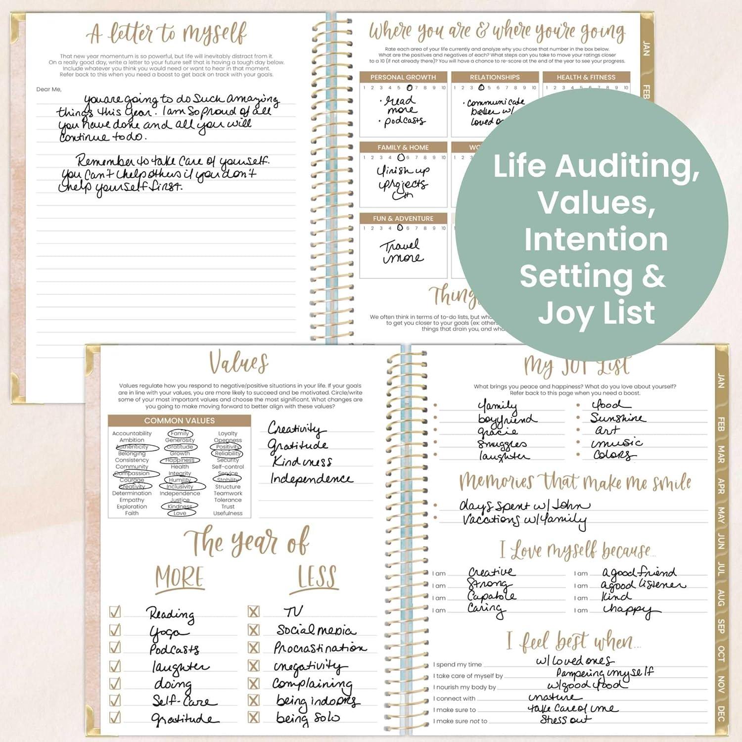 image:imagebloom daily planners HARDCOVER 2026 Planner January to December 85 x 11 Weekly amp Monthly Dated Agenda Organizer Book with Stickers amp Tabs Coastal CalmOcean Oasis