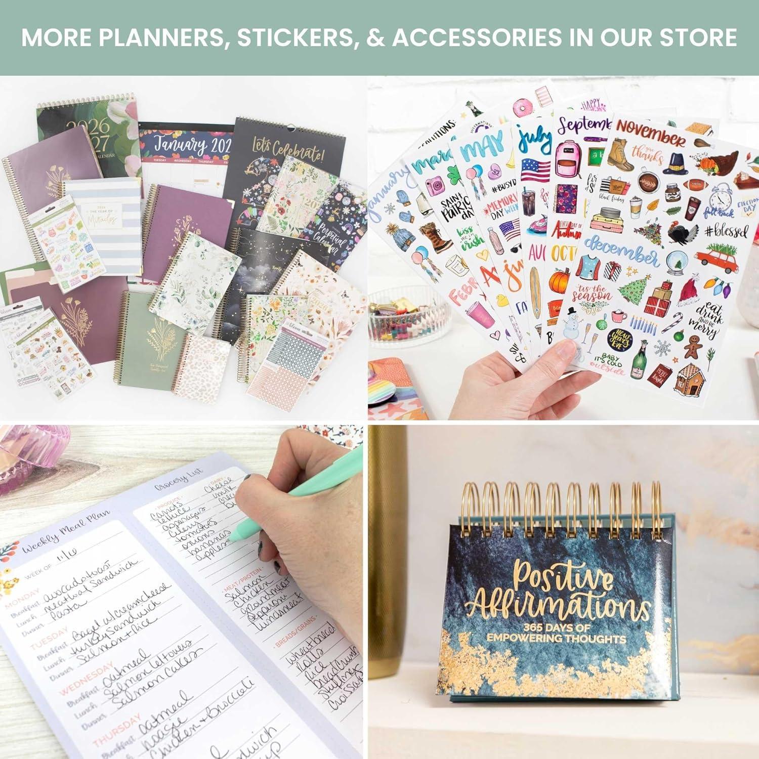 image:imagebloom daily planners HARDCOVER 2026 Planner January to December 85 x 11 Weekly amp Monthly Dated Agenda Organizer Book with Stickers amp Tabs Coastal CalmOcean Oasis