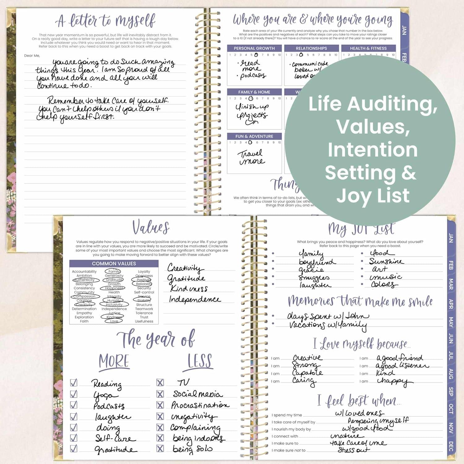 image:imagebloom daily planners HARDCOVER 2026 Planner January to December 85 x 11 Weekly amp Monthly Dated Agenda Organizer Book with Stickers amp Tabs Spread Kindness Like WildflowersWildflower Mountainside