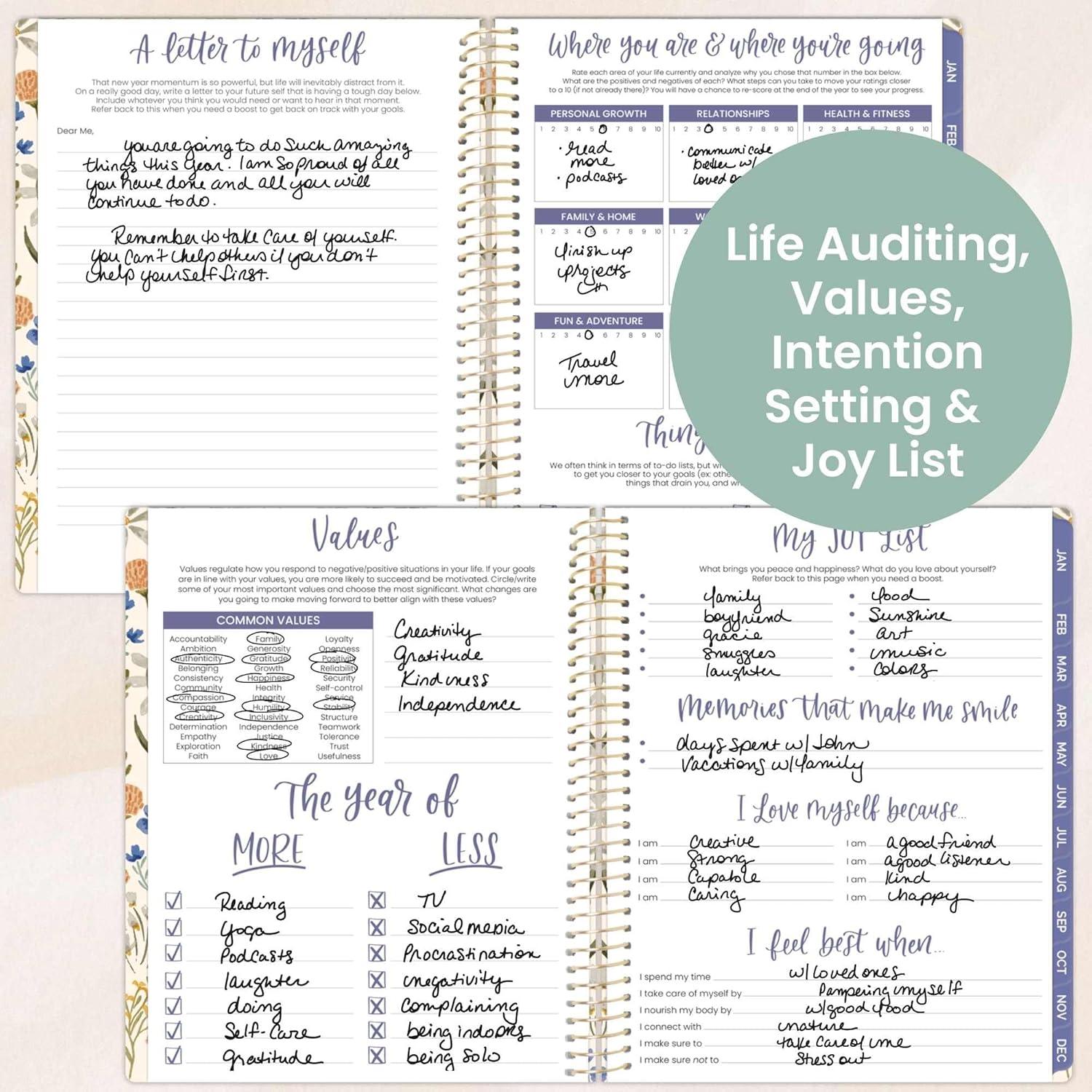 image:imagebloom daily planners HARDCOVER 2026 Planner January to December 85 x 11 Weekly amp Monthly Dated Agenda Organizer Book with Stickers amp Tabs Spread Kindness Like WildflowersWhimsical Wildflowers