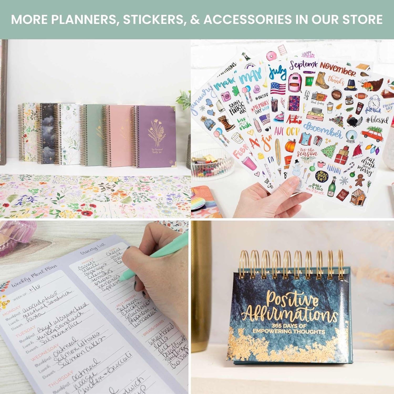 image:imagebloom daily planners HARDCOVER 2026 Planner for Women January to December A5 Task Goal Organizer Monthly amp Weekly Inspirational Agenda Book 55 x 825 Linen PurpleGreen Linen