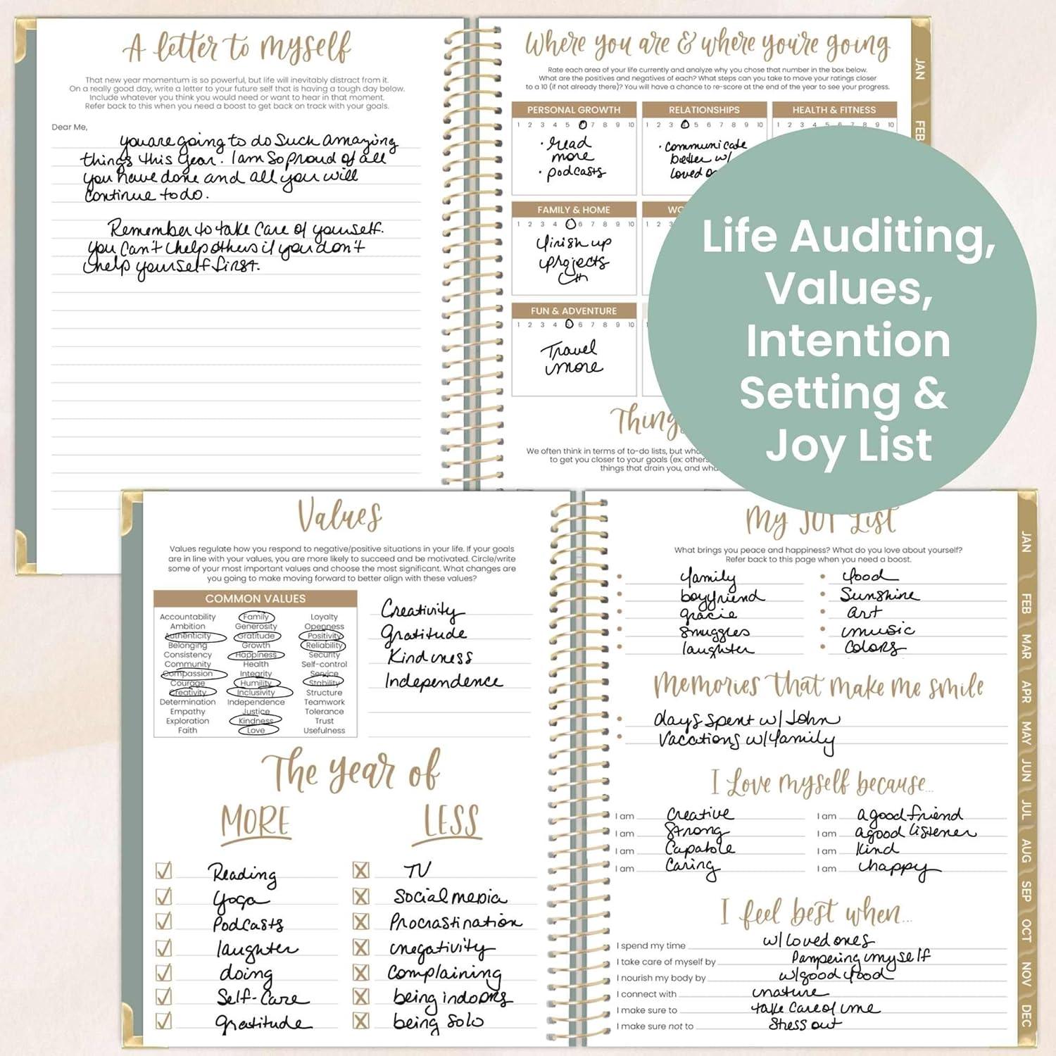 image:imagebloom daily planners HARDCOVER 2026 Planner for Women January to December A5 Task Goal Organizer Monthly amp Weekly Inspirational Agenda Book 55 x 825 Linen PurpleGreen Linen