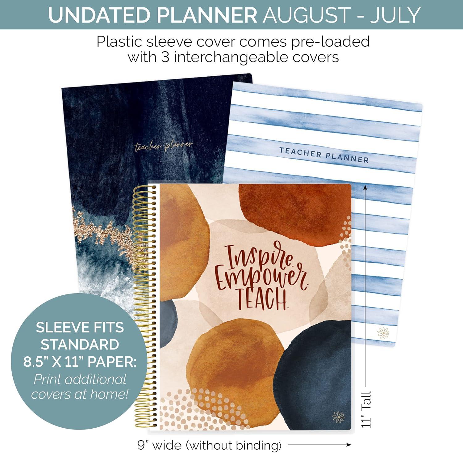 image:imagebloom daily planners Interchangeable Teacher Planner amp Sticker Pack Bundle Undated Academic Planner amp Organizer School Themed Sticker Pack Planning Set for Educators Homeschool