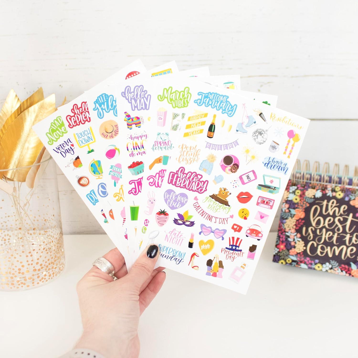image:imagebloom daily planners Seasonal Bucket List Planner Stickers Spring Summer Fall Winter Activity Goals for Adults 8 Sheets 275 Illustrations Adventure Icons for Planning or ScrapbookingNew Holiday Sticker Pack