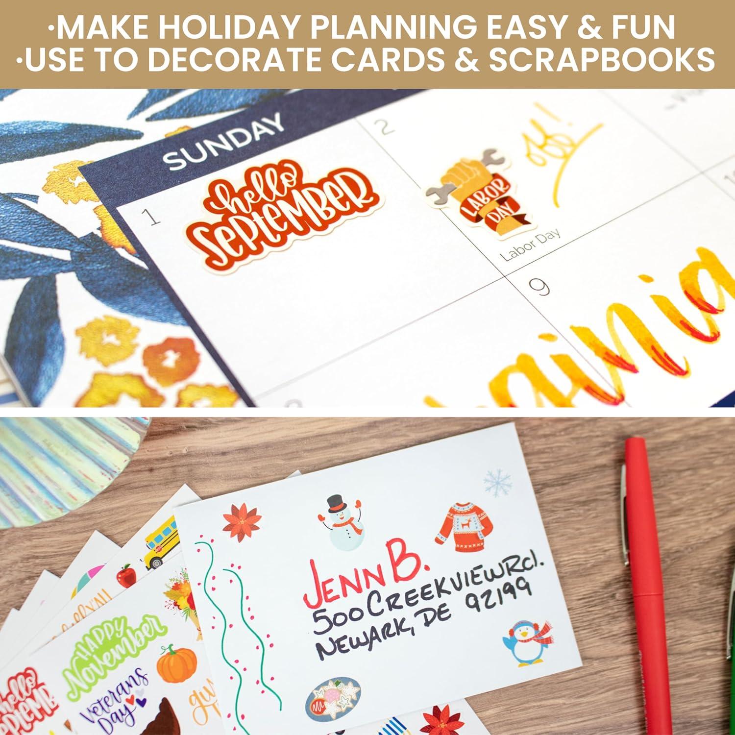 image:imagebloom daily planners Seasonal Bucket List Planner Stickers Spring Summer Fall Winter Activity Goals for Adults 8 Sheets 275 Illustrations Adventure Icons for Planning or ScrapbookingNew Holiday Sticker Pack