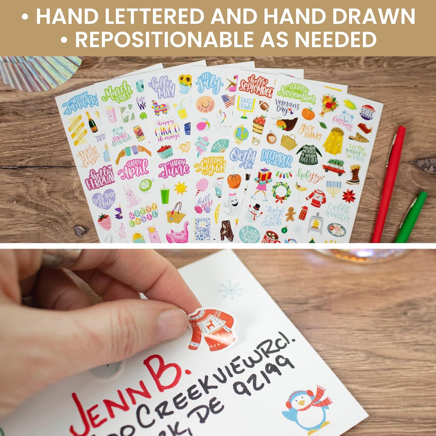 image:imagebloom daily planners Seasonal Bucket List Planner Stickers Spring Summer Fall Winter Activity Goals for Adults 8 Sheets 275 Illustrations Adventure Icons for Planning or ScrapbookingNew Holiday Sticker Pack