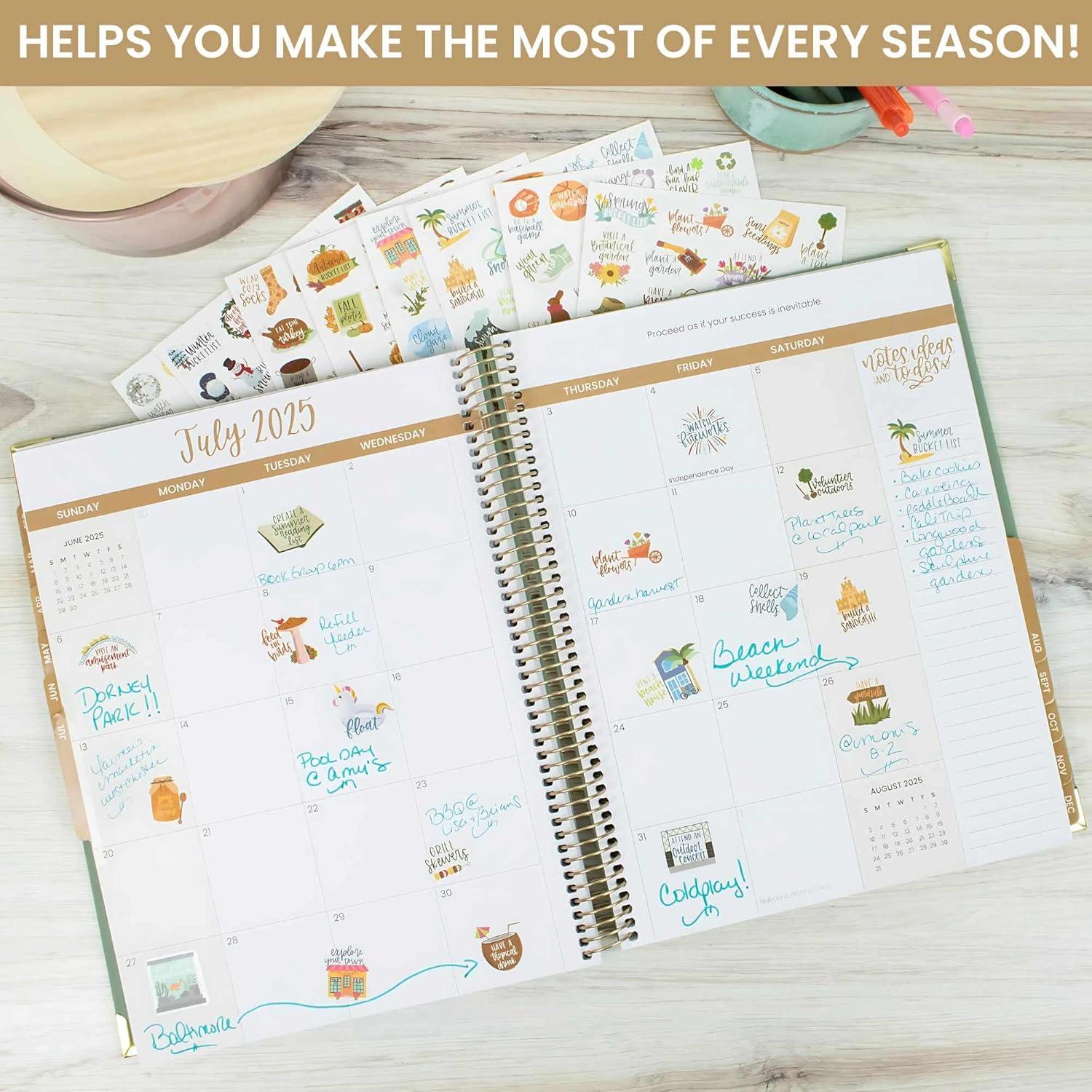 image:imagebloom daily planners Seasonal Bucket List Planner Stickers Spring Summer Fall Winter Activity Goals for Adults 8 Sheets 275 Illustrations Adventure Icons for Planning or ScrapbookingSeasonal Bucket Lists