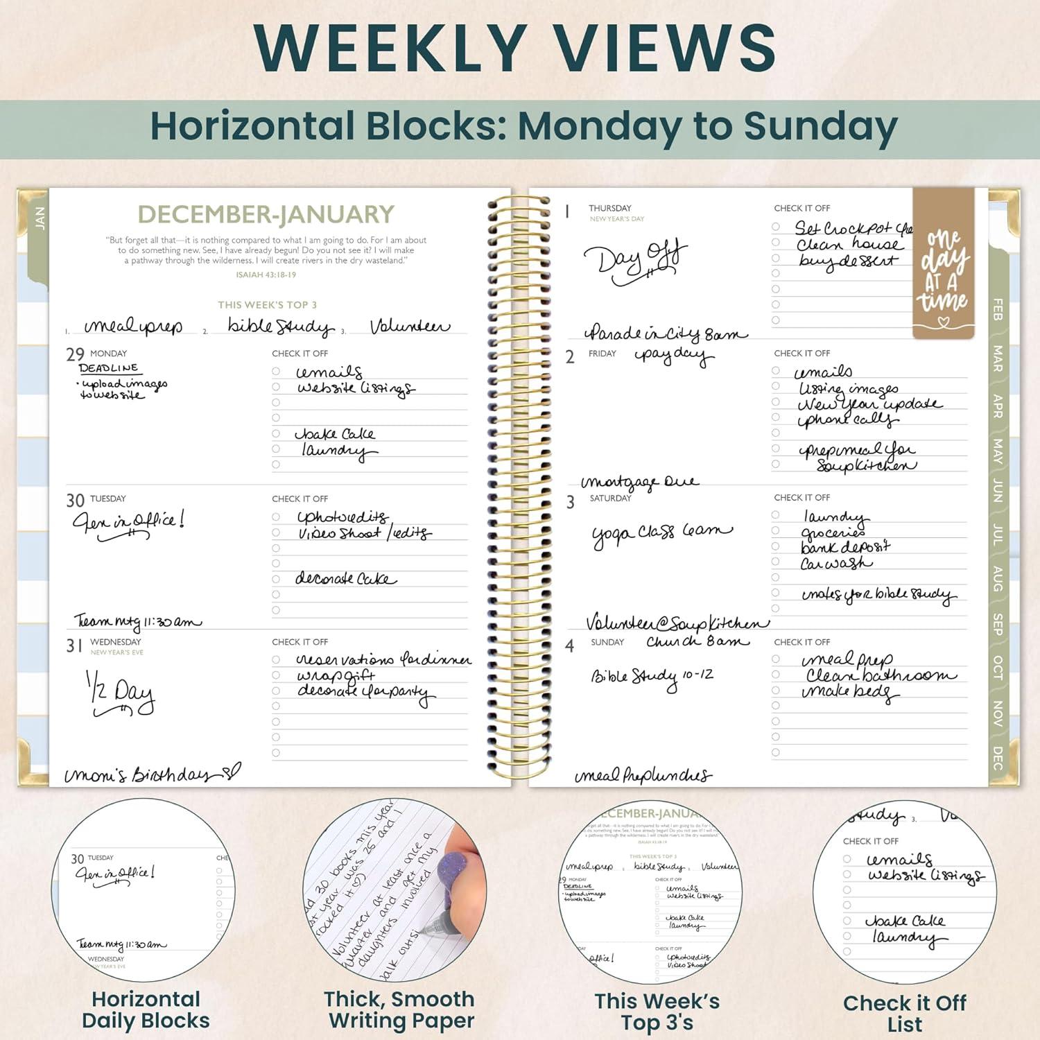 image:imagebloom daily planners x Cleerely Stated 2026 Planner January 2026 December 2026 Hardcover Calendar Year Organizer Religious Faith Based MonthlyWeekly Christian Agenda Book 7 x 9