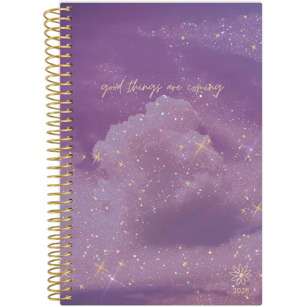 image:imagebloom daily planners 2026 Planner January to December 85 x 11 Weekly amp Monthly Dated Agenda Organizer Book with Stickers amp Tabs Flexible Soft Cover Good Things Are ComingGood Things Are Coming