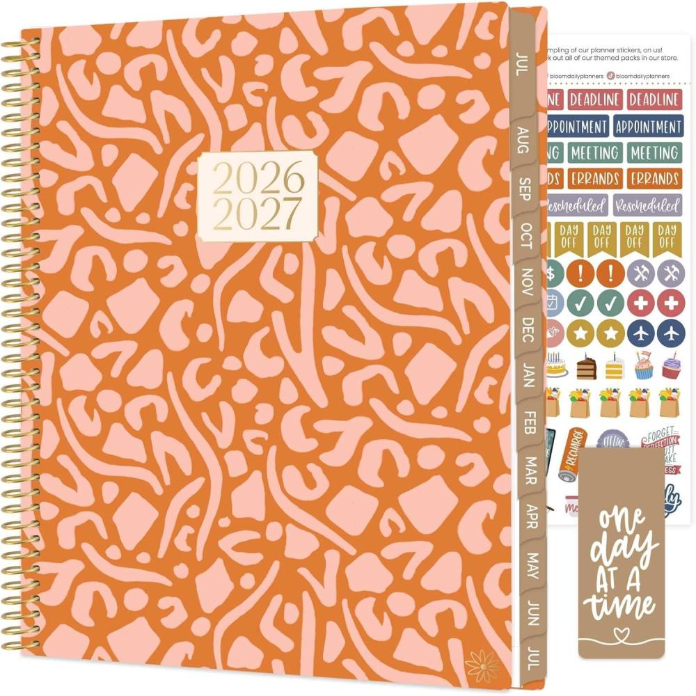 image:imagebloom daily planners 20262027 85 x 11 Academic Year Day Planner July 2026 July 2027 13 Months Weekly amp Monthly Agenda Organizer with Stickers amp Tabs Seaside WhimsyMoments of Grace 202627
