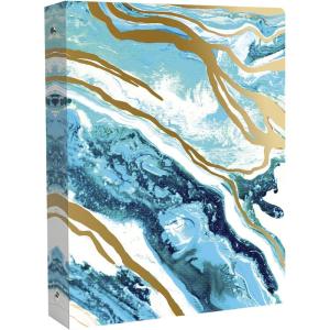 image:imagebloom daily planners 1Inch 3 Ring Binder for School Office Home  Decorative 1 Binder Organizer for Standard Letter Size Paper 10 x 115  Gold MarbleGeode