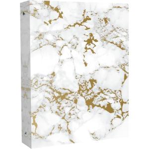 image:imagebloom daily planners 1Inch 3 Ring Binder for School Office Home  Decorative 1 Binder Organizer for Standard Letter Size Paper 10 x 115  Gold MarbleMarble