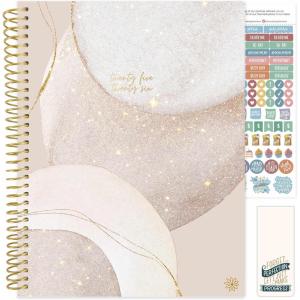 image:imagebloom daily planners 20252026 85 x 11 Academic Year Day Planner July 2025  July 2026  Aesthetic Weekly amp Monthly Dated Agenda Organizer with Stickers  Brushed Beige