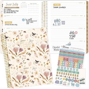 image:imagebloom daily planners 20252026 85 x 11 Academic Year Day Planner July 2025  July 2026  Weekly amp Monthly Dated Agenda Organizer with Stickers amp Tabs  Butterfly Garden