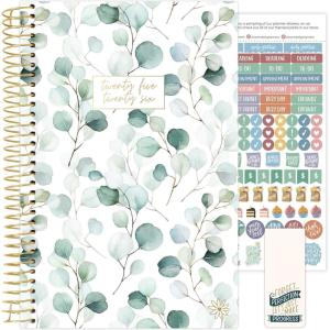 image:imagebloom daily planners 20252026 85 x 11 Academic Year Day Planner July 2025  July 2026  Weekly amp Monthly Dated Agenda Organizer with Stickers amp Tabs  Boho GreeneryBoho Greenery 202526