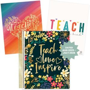 image:imagebloom daily planners 20252026 Academic Year Teacher Planner amp Calendar  7 Period Lesson Plan Organizer Book for Classroom or Homeschool  9 x 11 Interchangeable Cover  Bold amp BrightBold  Bright