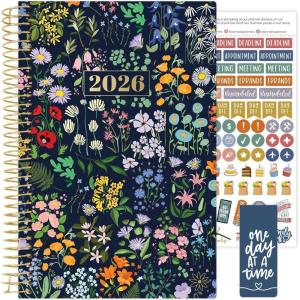 image:imagebloom daily planners 2026 Pocket Planner  4 x 6  January 2026  December 2026  MINI WeeklyMonthly Agenda Organizer amp Calendar Book  Wildflower MountainsideNavy Garden Party