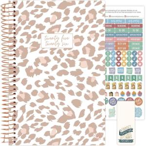 image:imagebloom daily planners 20262027 85 x 11 Academic Year Day Planner July 2026  July 2027  13 Months Weekly amp Monthly Agenda Organizer with Stickers amp Tabs  Seaside WhimsyTan Leopard 202526