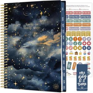 image:imagebloom daily planners 20262027 85 x 11 Academic Year Day Planner July 2026  July 2027  13 Months Weekly amp Monthly Agenda Organizer with Stickers amp Tabs  Seaside WhimsyMidnight Sky 202627