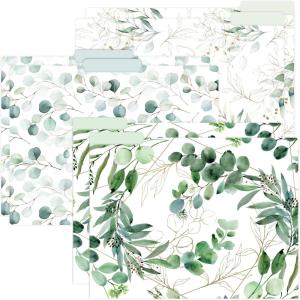 image:imagebloom daily planners Decorative File Folders  Set of Six Letter Size 85 x 11 Organizers 13 Cut Tabs  Assorted Floral Designs  Garden PartyEucalyptus