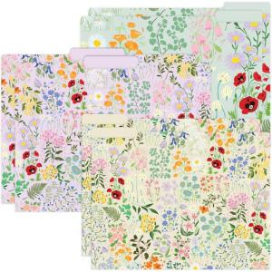 image:imagebloom daily planners Decorative File Folders  Set of Six Letter Size 85 x 11 Organizers 13 Cut Tabs  Assorted Floral Designs  Garden PartyGarden Party