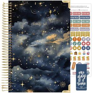 image:imagebloom daily planners HARDCOVER 2026 Planner January to December  85 x 11 Weekly amp Monthly Dated Agenda Organizer Book with Stickers amp Tabs  Celestial SkiesMidnight Sky
