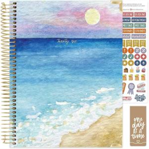 image:imagebloom daily planners HARDCOVER 2026 Planner January to December  85 x 11 Weekly amp Monthly Dated Agenda Organizer Book with Stickers amp Tabs  Coastal CalmCoastal Calm
