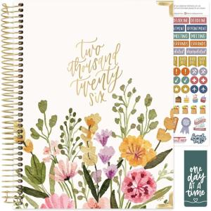 image:imagebloom daily planners HARDCOVER 2026 Planner January to December  85 x 11 Weekly amp Monthly Dated Agenda Organizer Book with Stickers amp Tabs  Spread Kindness Like WildflowersBeige Bouquet
