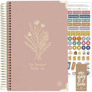 image:imagebloom daily planners HARDCOVER 2026 Planner for Women January to December  A5 Task Goal Organizer  Monthly amp Weekly Inspirational Agenda Book  55 x 825  Linen PurplePink Linen