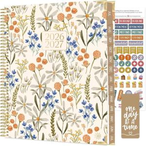 image:imagebloom daily planners HARDCOVER Planner 20262027 85 x 11 Academic Year July 2026  July 2027  13 Months Task Goal Planner for Women  Monthly amp Weekly Agenda Book  Whimsical WildflowersWhimsical Wildflowers 202627