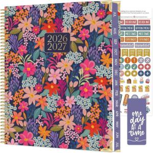 image:imagebloom daily planners HARDCOVER Planner 20262027 85 x 11 Academic Year July 2026  July 2027  13 Months Task Goal Planner for Women  Monthly amp Weekly Agenda Book  Whimsical WildflowersFloral Fiesta 202627