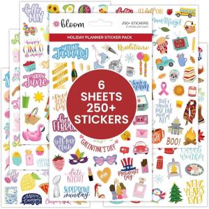 image:imagebloom daily planners Seasonal Bucket List Planner Stickers  Spring Summer Fall Winter Activity Goals for Adults  8 Sheets  275 Illustrations  Adventure Icons for Planning or ScrapbookingNew Holiday Sticker Pack