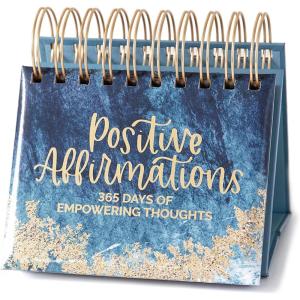 image:imagebloom daily planners Undated Perpetual Desk EaselInspirational Standing Flip Calendar  525 x 55 The Best is Yet to ComeAffirmations