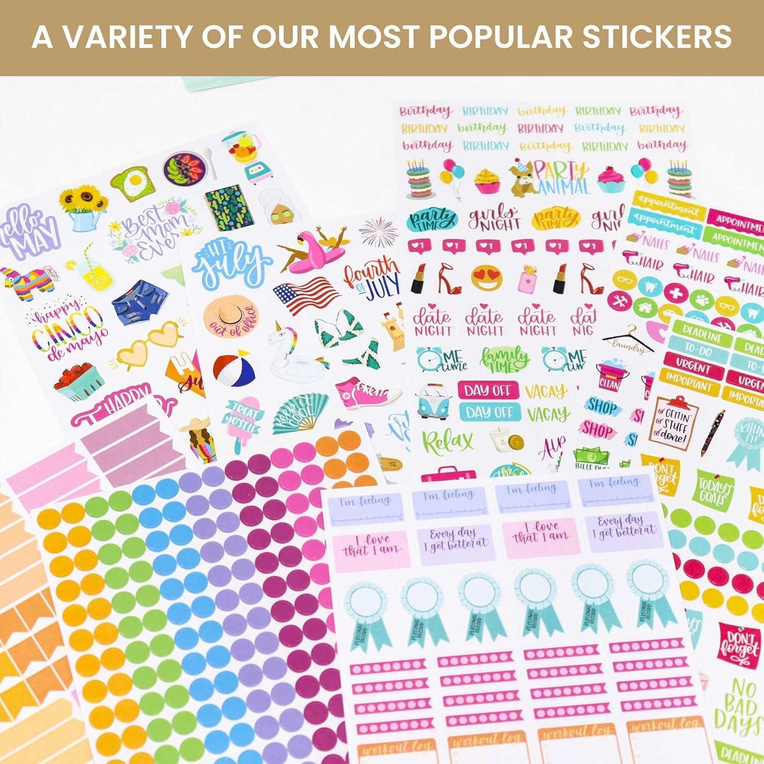 image:imageBloom Daily Planners Productivity Stickers Variety Sticker Pack Six Sticker Sheets Per PackPlanner Sticker Value Pack