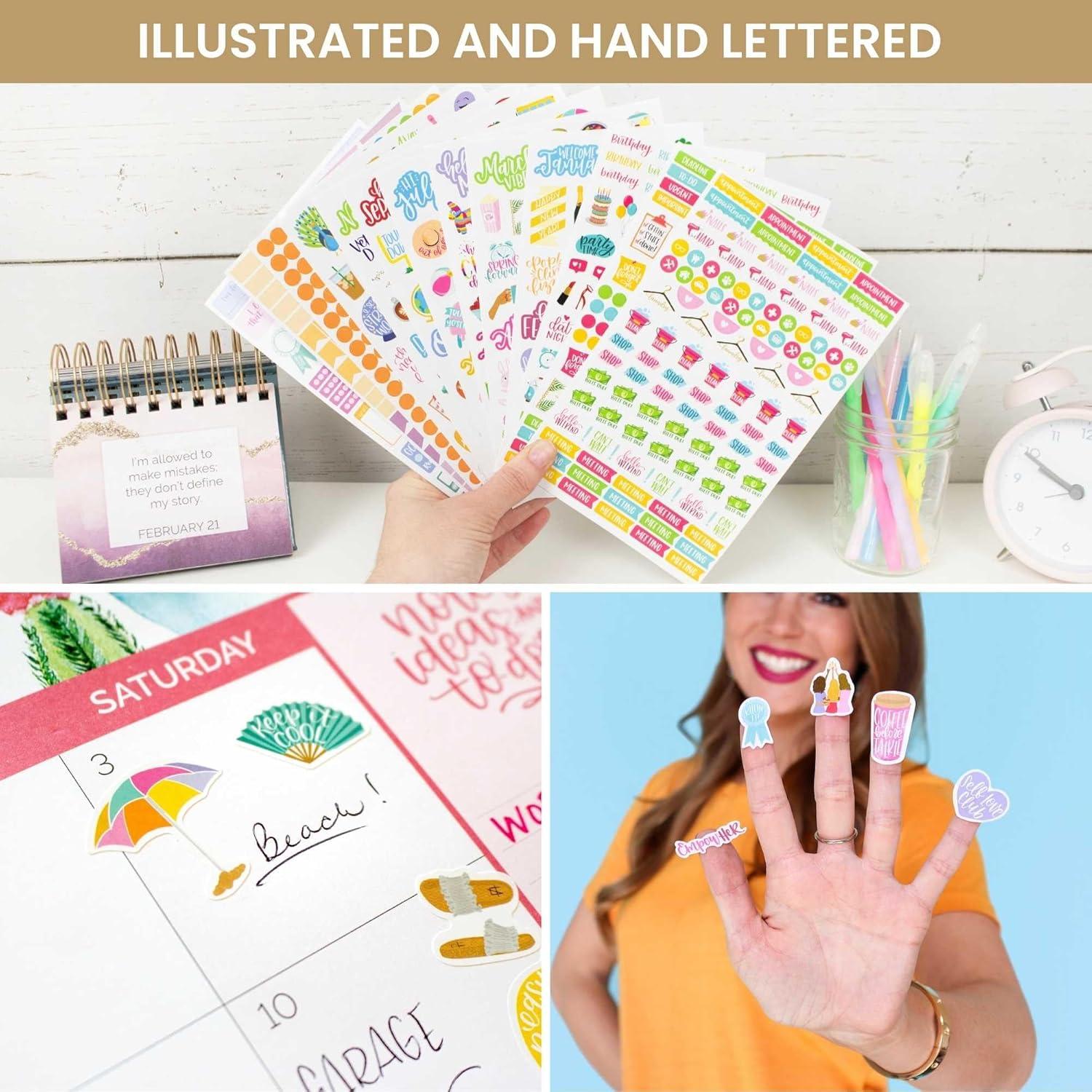 image:imageBloom Daily Planners Productivity Stickers Variety Sticker Pack Six Sticker Sheets Per PackPlanner Sticker Value Pack
