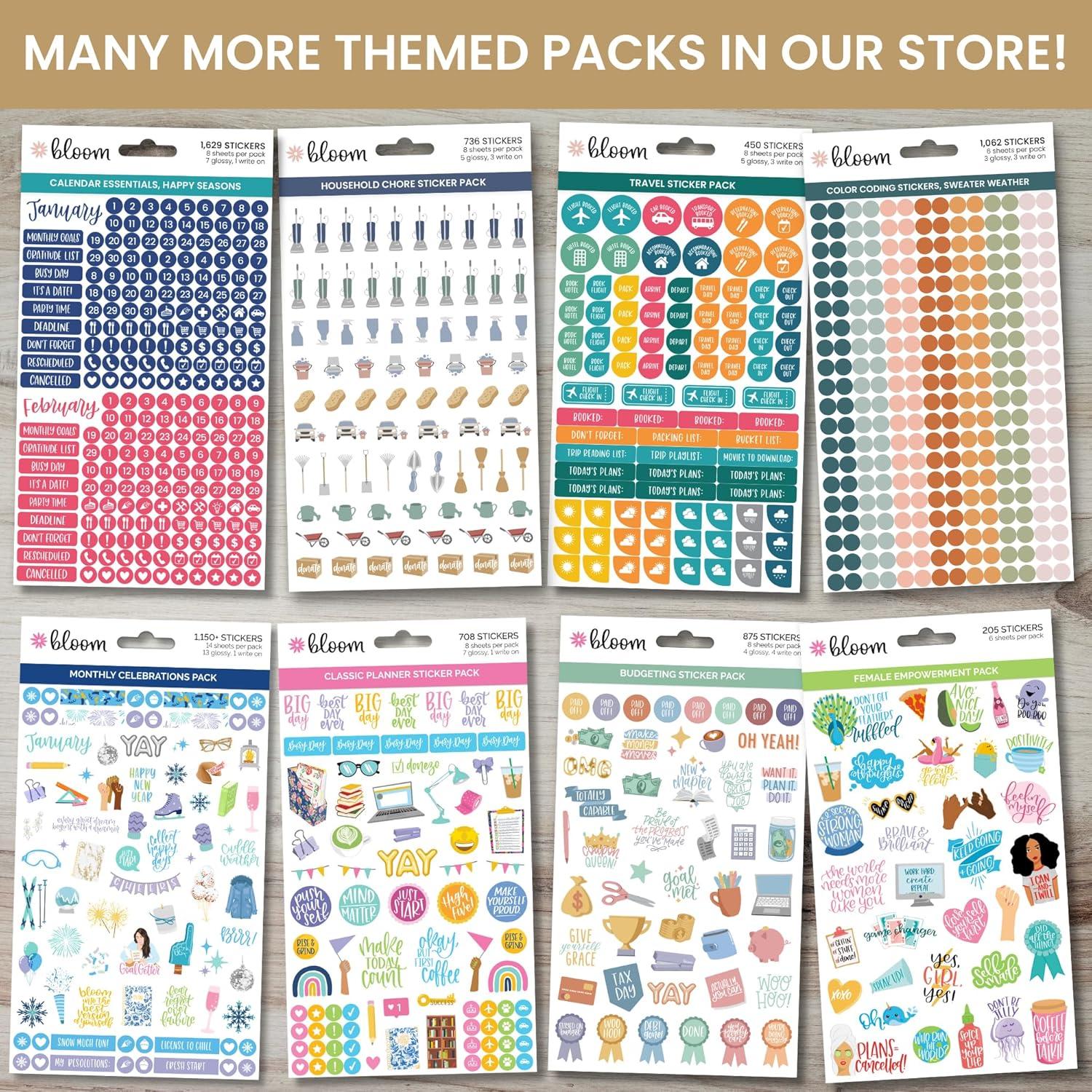 image:imageBloom Daily Planners Productivity Stickers Variety Sticker Pack Six Sticker Sheets Per PackProductivity Sticker Pack