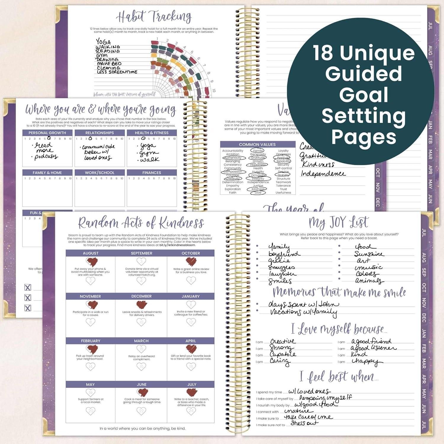 image:imagebloom daily planners 20262027 Hardcover Academic Year Goal amp Vision Planner July 2026 July 2027 13 Months Agenda Monthly amp Weekly Calendar Organizer 75 x 9 Garden Party BeigeGood Things Are Coming