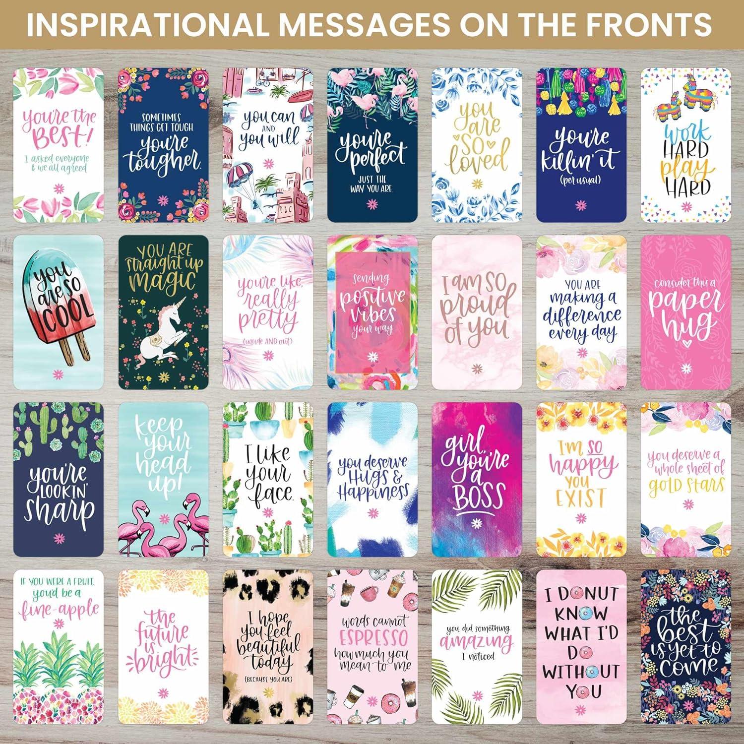 image:imagebloom daily planners Act of Kindness Deck Set of 30 Mini Encouragement Cards with Positive Quotes Small 2 x 35 Cards Assorted DesignsEncouragement Cards