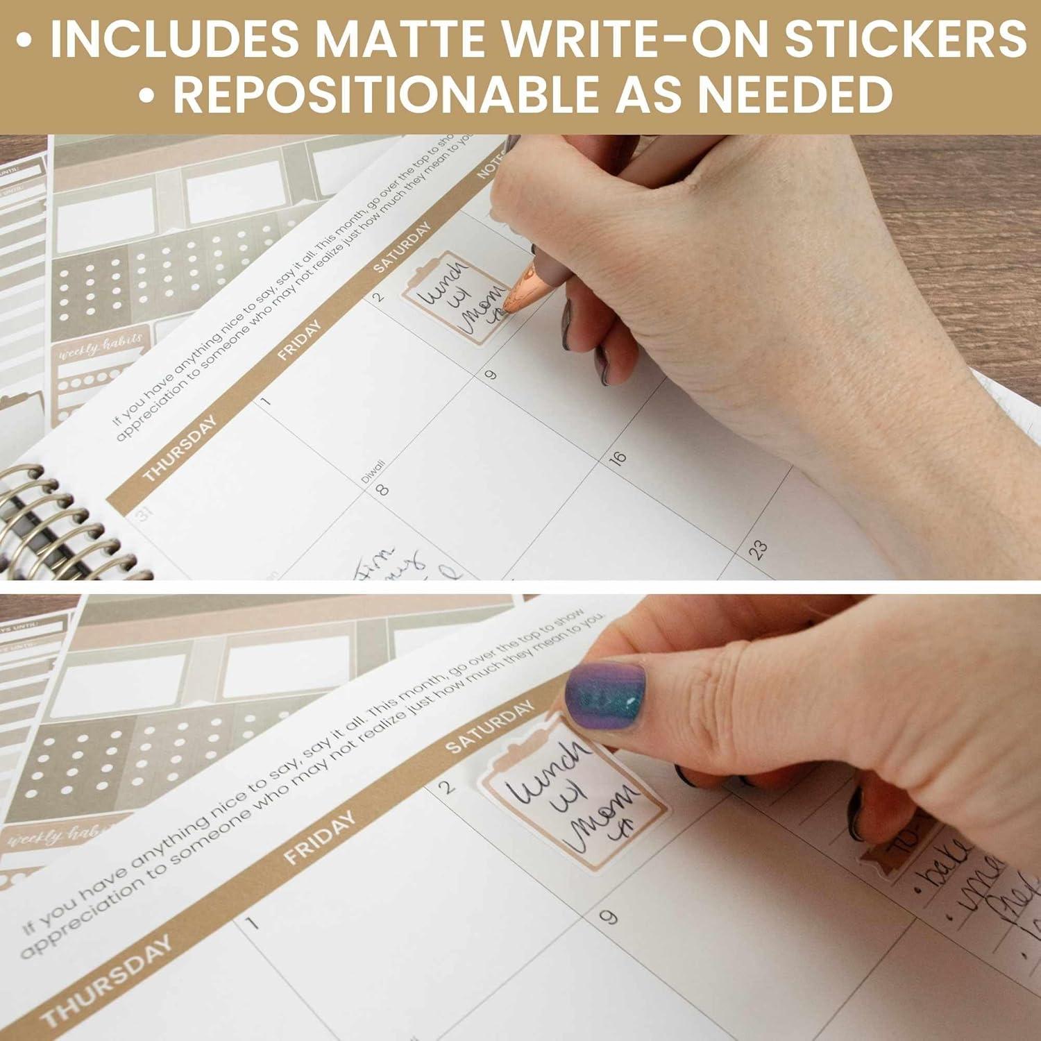 image:imagebloom daily planners Color Coding Planner Stickers Muted Neutrals 14 Minimalist Dot Labels Six Sheets 1000 Stickers Per Pack Sweater WeatherAesthetic Boho