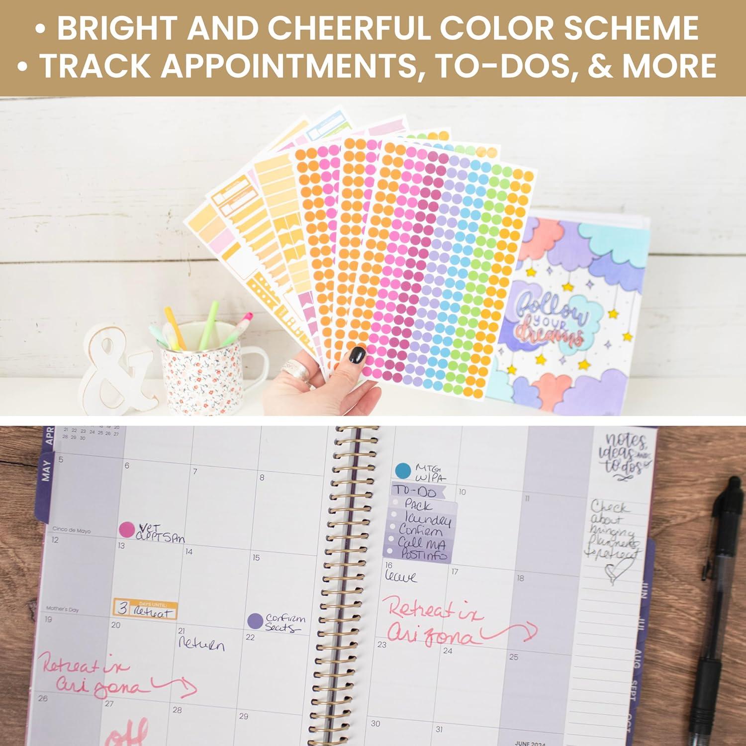 image:imagebloom daily planners Color Coding Planner Stickers Muted Neutrals 14 Minimalist Dot Labels Six Sheets 1000 Stickers Per Pack Sweater WeatherBright