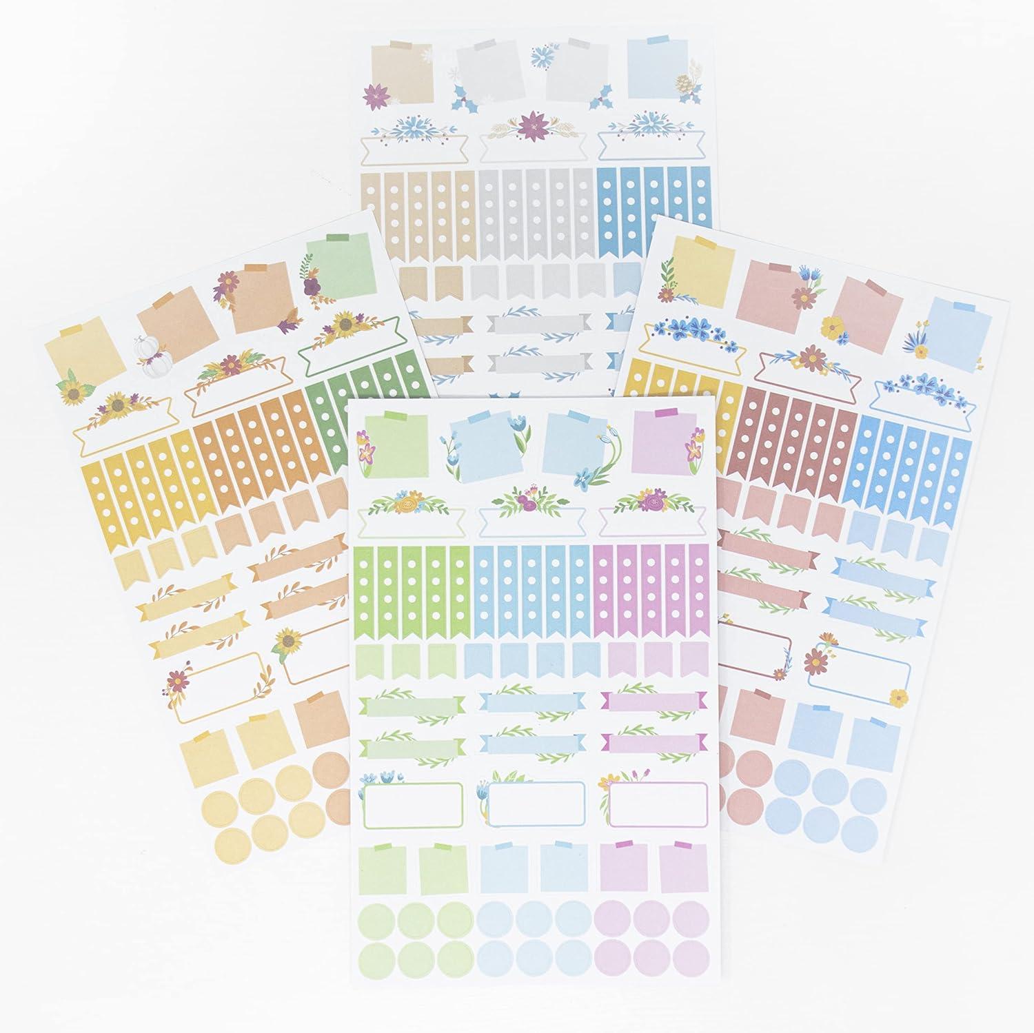 image:imagebloom daily planners New EngagementWedding Planning Stickers Variety Pack 6 Sheets 390 HandDawn Illustrations and Phrases Per PackDecorative Floral Pack