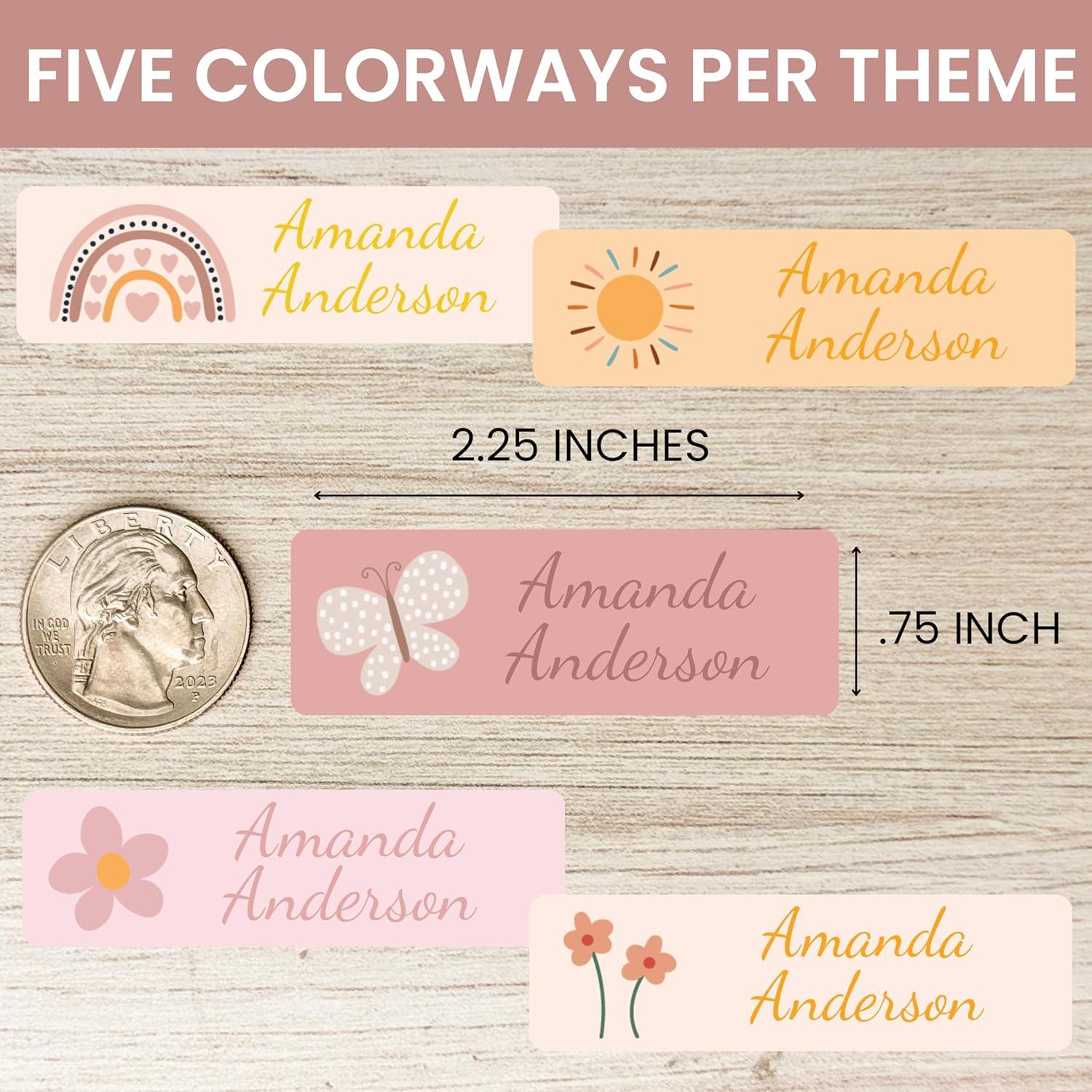 image:imagebloom daily planners Personalized Name Labels for Daycare and School 1 Sheet 30 Stickers  Custom Name Stickers for Clothing Tags Water Bottles amp School Supplies Matte Finish  BohoBoho