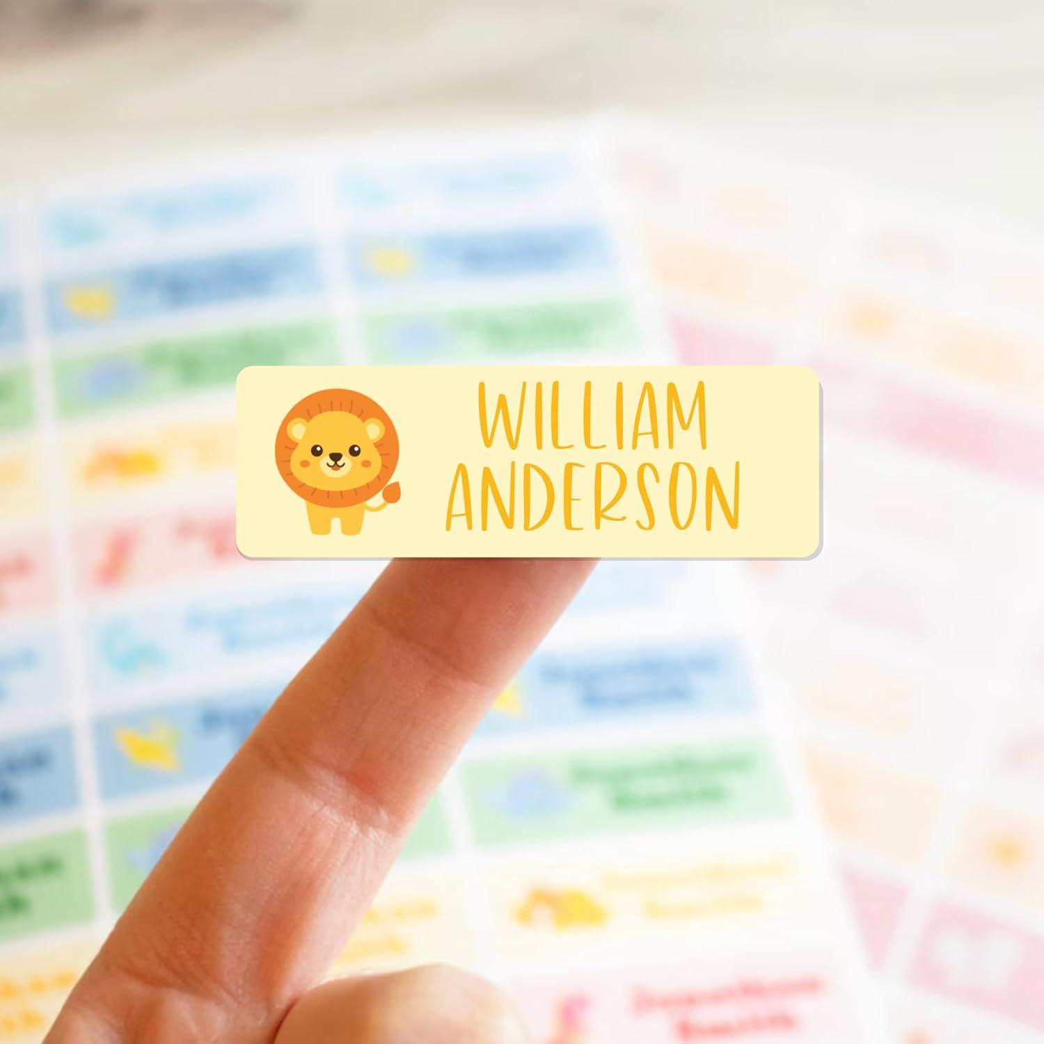 image:imagebloom daily planners Personalized Name Labels for Daycare and School 1 Sheet 30 Stickers  Custom Name Stickers for Clothing Tags Water Bottles amp School Supplies Matte Finish  BohoAnimals